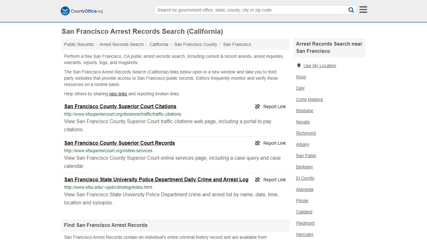 Arrest Records Search - San Francisco, CA (Arrests & Mugshots)